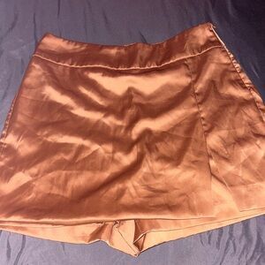 Satin Brown Women's Shorts
